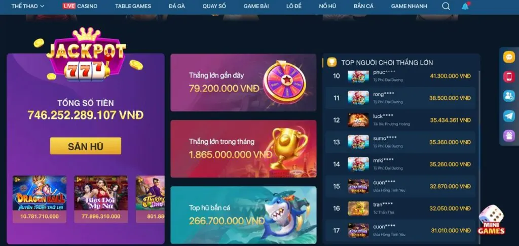 Các loại trò chơi tại 99s